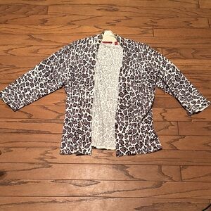 Red Women's Animal Print Blazer